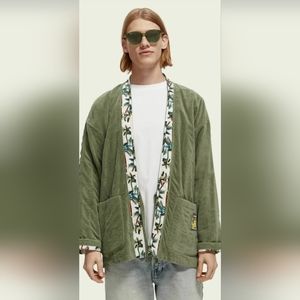 Scotch-Soda FIRE! NWT! Reversible Kimono #172077 in Army. Sz Sm-Md. R2S!!